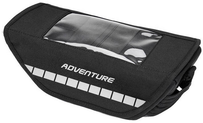 BMW R1200GS R 1250GS 용 범용 오토바이 핸들 바 가와사키 스즈키 터치 스크린 전화 보관 가방, 1)Black