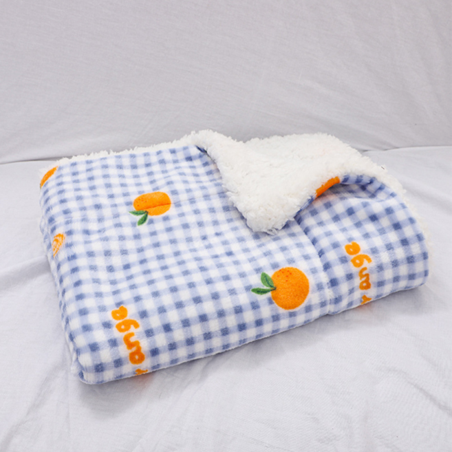 콩마루 겨울 펫 담요 겸 이불, 오렌지