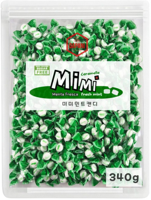 다파니 무설탕 미미 민트캔디 허브 목캔디, 1개, 340g