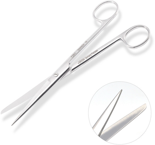 [케이솔루션] 의료용 가위, 외과가위 S/B 18cm 고급형, 1개, 외과가위 고급형 S/B 18cm