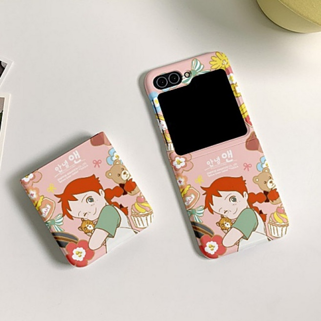 안녕앤 빨강머리 앤 만화 덕후 슬림 갤럭시Z플립7 지플립6 제트플립5 정품 폴더 케이스