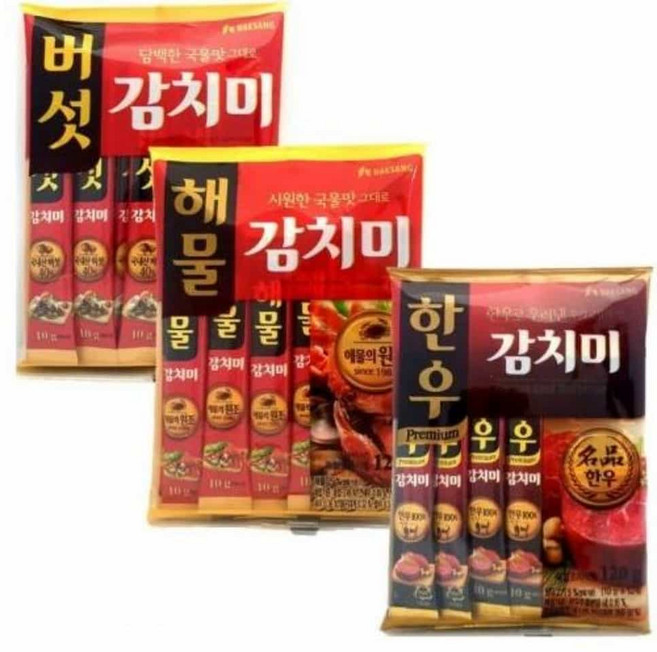 감치미 버섯 해물 한우 12P 가루육수, 1, 10g
