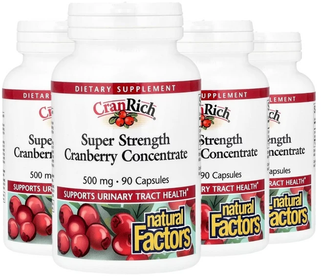 네추럴팩터스 크랜리치 슈퍼 스트랭스 크랜베리500mg, 90정, 4개 - 쿠팡