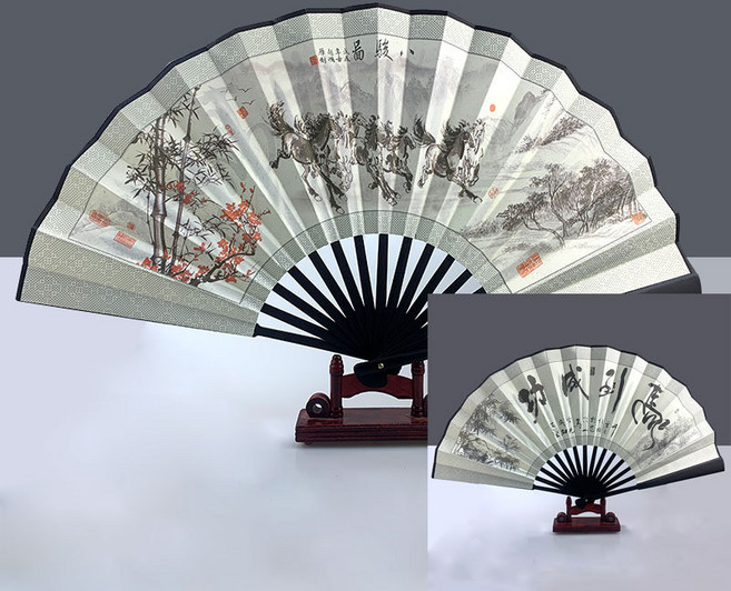 새하영 접이식부채 중국풍 줄선 부채 선물용부채, 18호, 1개