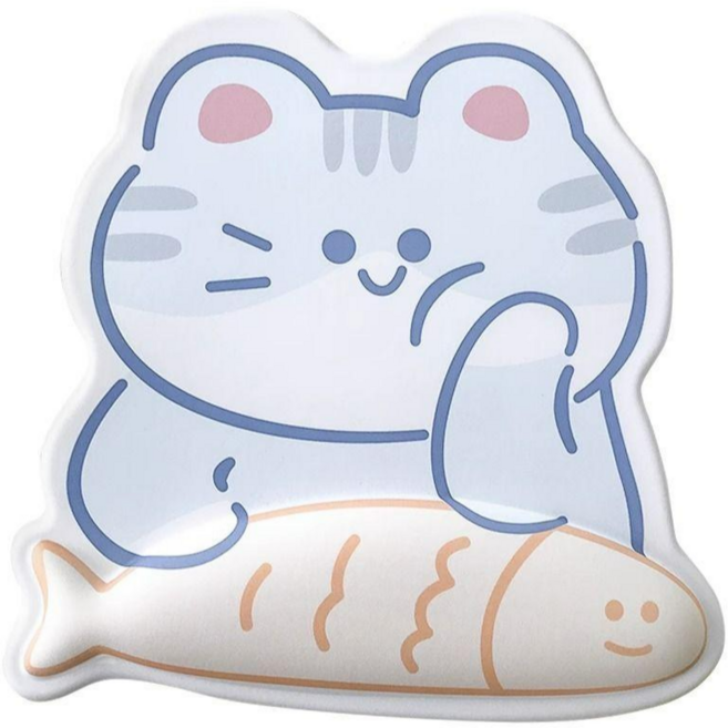 NY STYLE 귀여운 손목 보호 실리콘 마우스패드, 고양이, 1개