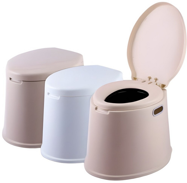 간이 화장실 이동식 변기 차박 노인 휴대용 캠핑 좌변기 소변기 캠핑용 유아 야외 식간이, 화이트, 1개