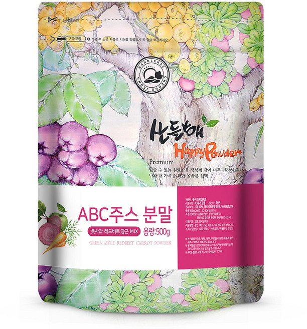 국산 ABC주스 분말 가루 500g 풋사과함유, 1개