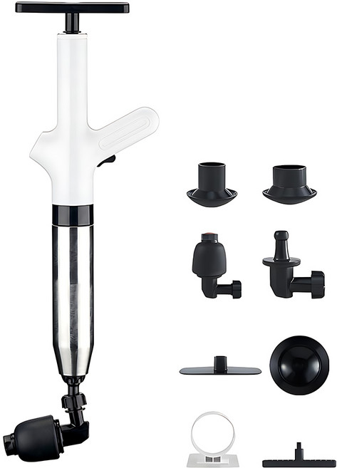 건샷 공기 고압 압축 뚫어뻥 5세대, 화이트