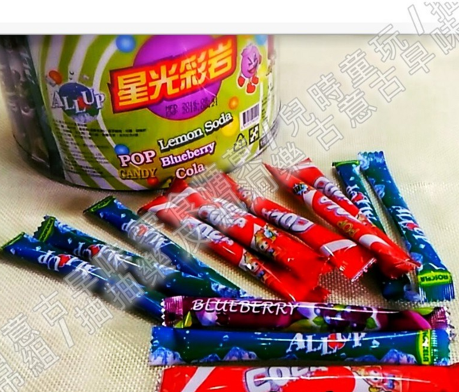 古意 古早味 星光彩岩 懷舊零食 糖果 果汁粉 水果糖 台灣零食 240條裝, 1個, 700g