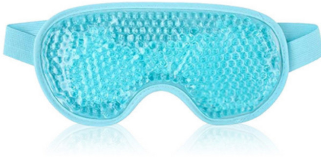 꼼꼼마미 눈 온찜질팩 눈냉찜질 온열 냉온 수면 안대 블루, 1개