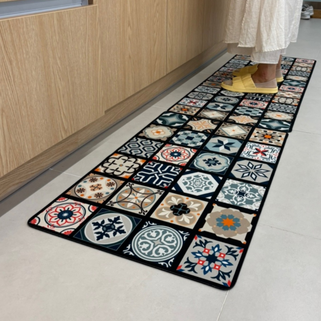 모던라움 북유럽풍 주방 매트 규조토 물흡수 미끄럼방지 발매트, 1장