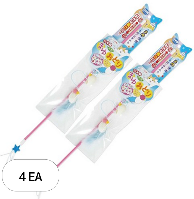 펫츠루트 천연 실크 낚시대, 4개, 상세 설명 참조