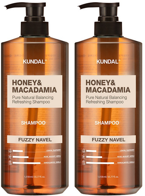 쿤달 네이처샴푸 퍼지네이블향, 1.058L, 2개