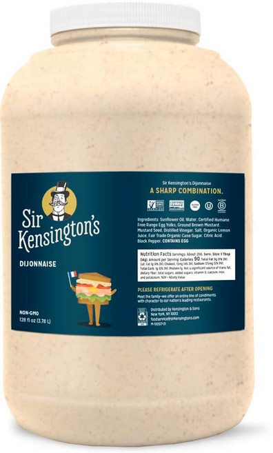 Sir Kensington's Dijonnaise 마요네즈 3.8L(1갤런) - 케이스 당 4개130865, Sir Kensington's Dijonnaise 마요, 3.78L