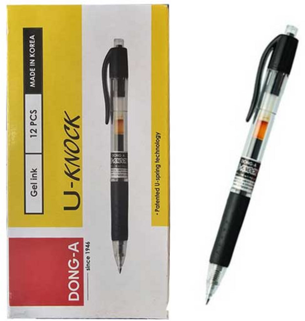 동아 유노크펜 0.5mm, 흑색, 12개입