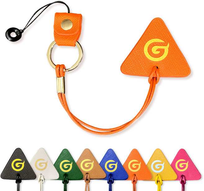 그리피스 골프 티걸이 티꽂이 천연가죽 자석 골프티걸이 선물용, 타이거 오렌지, 1개