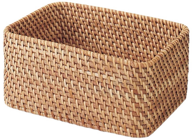 MUJI 적층식 라탄 직사각형 박스 S, 2개