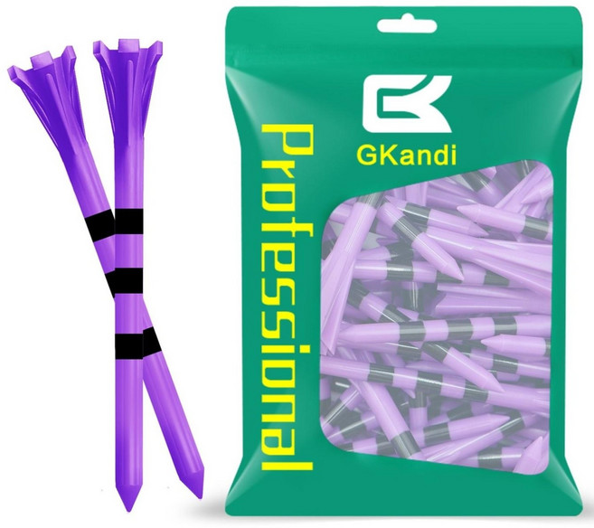 지칸디 플라이 롱티 눈금표시 플라스틱 골프티 티꽂이 30p, 퍼플, 1세트