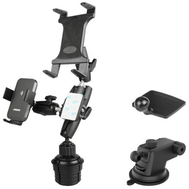 FOD2 로버스트 트리태스킹 DWC3AP6TR323 차량용 컵홀더 태블릿 앤 듀얼코일 무선충전 핸드폰 거치대, [ DWC3AP6TR323 ] 포토후기