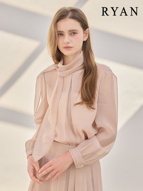 26신상 텐셀 스카프 블라우스 687898