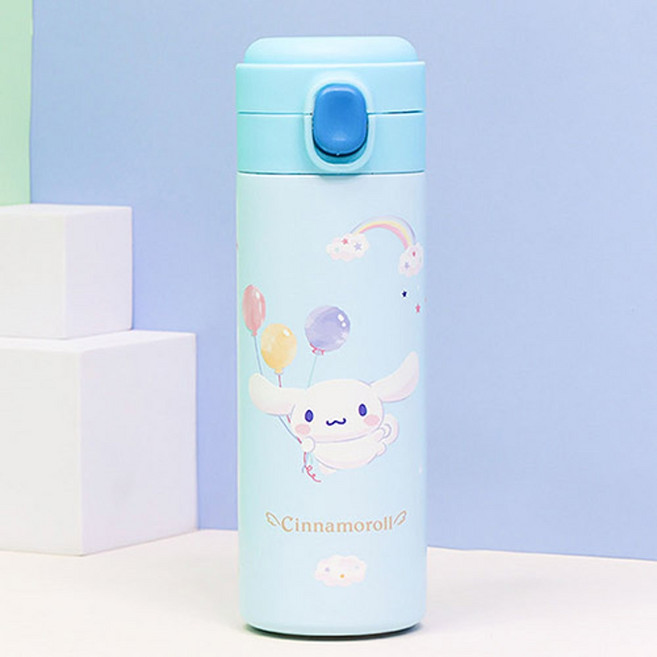 산리오 스텐 보온 보냉 텀블러 캡슐 원터치 시나모롤 400ml, 1개