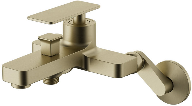 욕실 샤워수전 벽붙이 샤워기 수전 프리다 P-600 골드, 1개