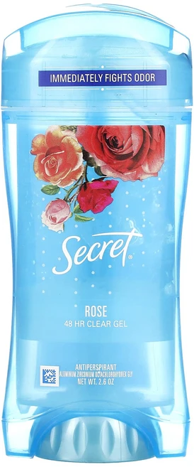 Secret 48시간 클리어 젤 데오드란트 장미 향 2.6oz, Secret48시간클리어젤데오드란트장미향26oz, 1개 - 쿠팡