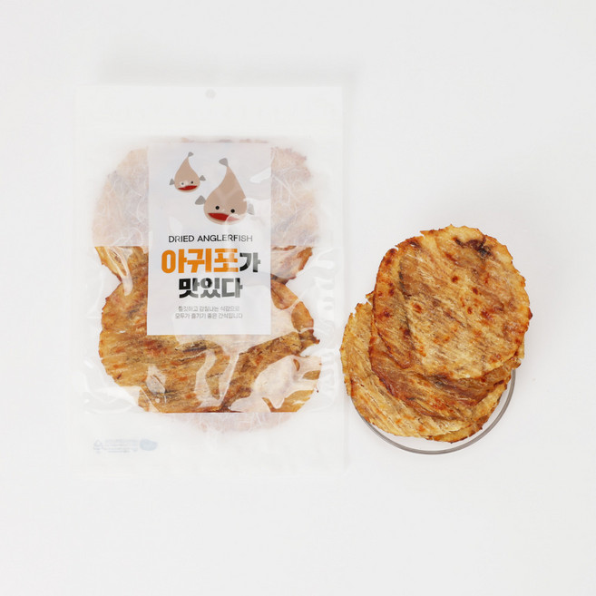 자연순수 국내산 황토가마에 구운 아귀포 바삭쫄깃! 깊은 풍미의 고급 바다간식, 1개, 100g