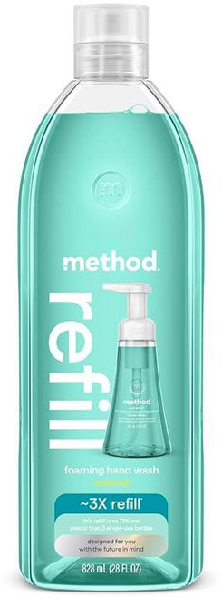 Method 메소드 포밍 핸드워시 리필 워터폴 828ml, 메소드 포밍 핸드 솝 리필 폭포 828ml