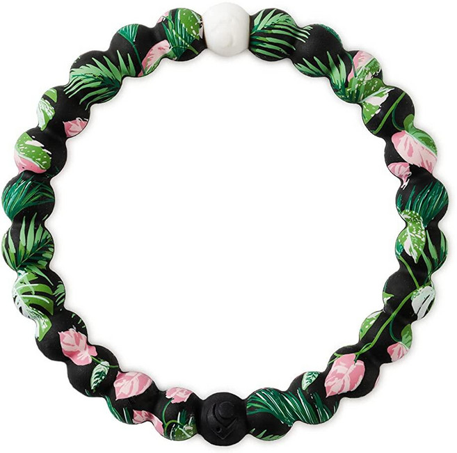 Lokai 하와이안 실리콘 비즈 팔찌 서핑 컬렉션 - Ohana Beach Jewelry 패션 비즈 팔찌 블랙 & 화이트 비즈 포함 - 편안한 착용감을 위한 링 뱅글 슬라이드