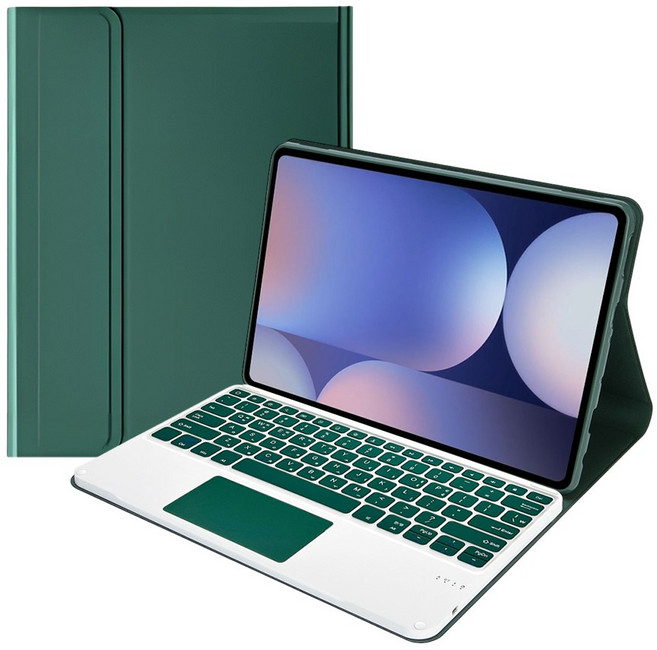 UB 샤오미 태블릿 터치 트랙패드 키보드 케이스, 다크그린, 1개