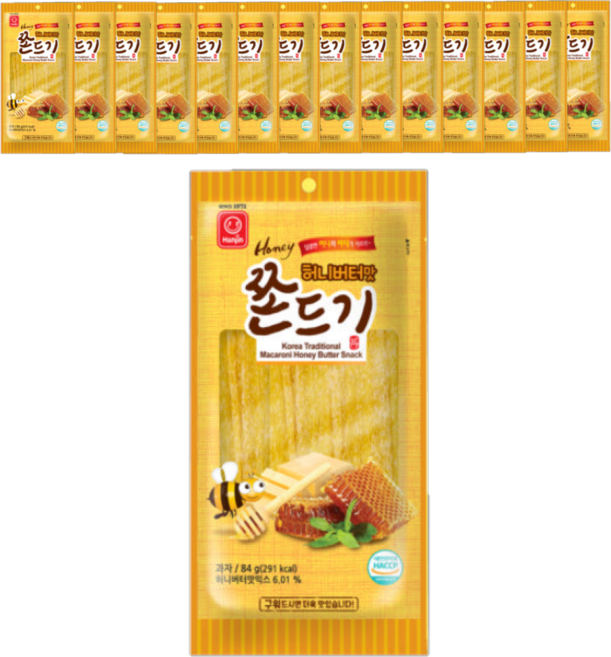 허니버터맛쫀드기, 15개, 84g