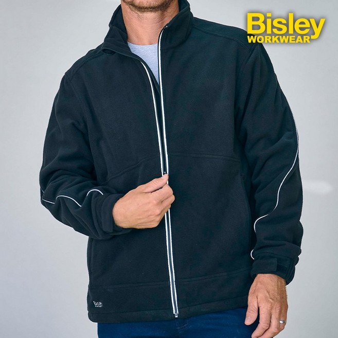 Bisley 비즐리 워크웨어 BJ6771 플리스 재킷, 블랙, 1개, M (BBLKM)