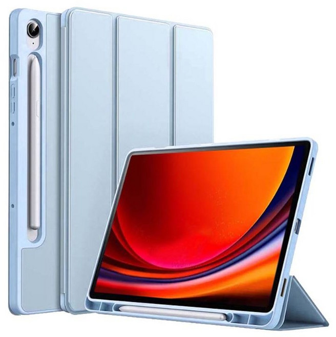 갤럭시탭S9 FE 플러스 울트라 호환 커버 S펜수납 케이스 SM-X510N X516N X610N X616N X710N X716N X810N X816N X910N X916 케이스나라, 하늘