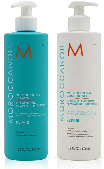 모로칸오일 모이스처 리페어 샴푸 + 컨디셔너 500ml 세트, 1개