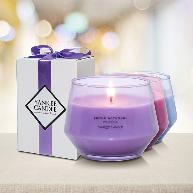 양키캔들 스튜디오 컬렉션 캔들 (소이왁스) + 미니 라이터 세트 (리본 선물상자 + 쇼핑백 포함) - BEST향 모음, 1개, 284g, 5. 아이스드 베리 레모네이드(SC)