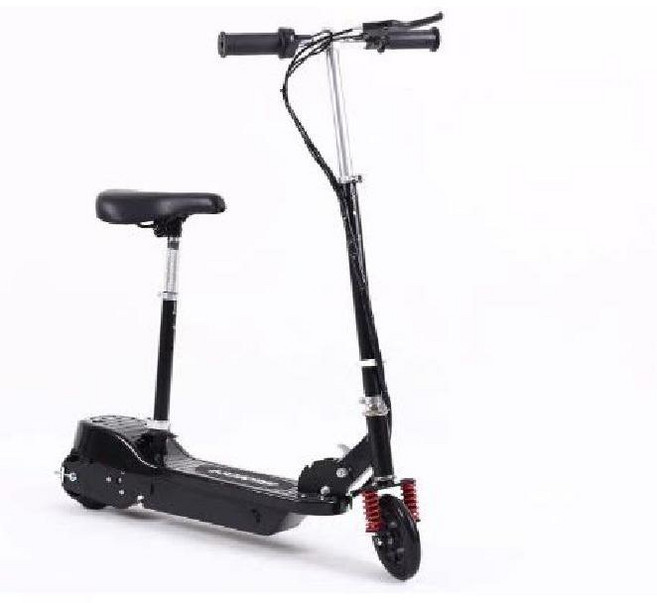 가성비 전동킥보드 좌식 킥보드 경량 전기 퀵보드 성인 학생, 24V, 블랙 좌석 충격 흡수 주행지속거리 10 km