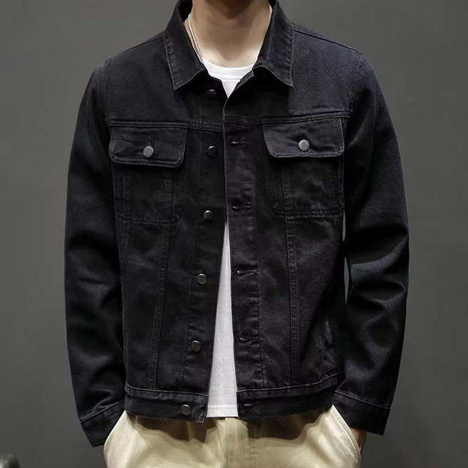 TKX 남성 데님 자켓 캐주얼 버튼 디자인 가을 봄용 빅사이즈 점퍼 바람막이