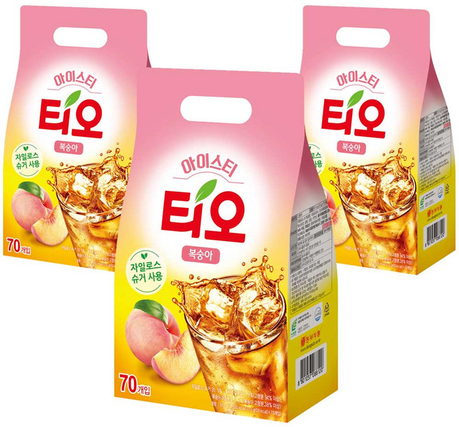 동서티오 아이스티 복숭아맛, 13g, 70개입, 3개