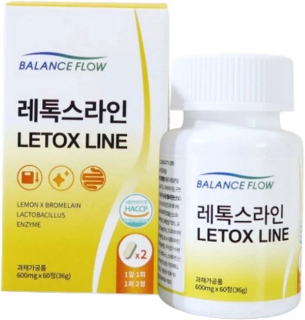 Balance Flow Letox Line 레톡스 라인, 1박스, 60정 - 쿠팡