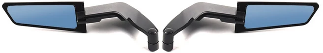 호환 2개입 바이크 오토바이 미러 10mm 8mm 회전식 후방 미러 바이크 오토바이 사이드 미러 윈드 윙 사이, 01 China Mainland, 01 Blue Mirror