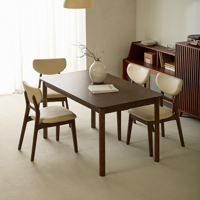 파로마 데니벨 원목식탁 1400, 4인용, 월넛