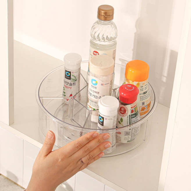 풀라이프 칸분리 회전트레이, 소형, 1개