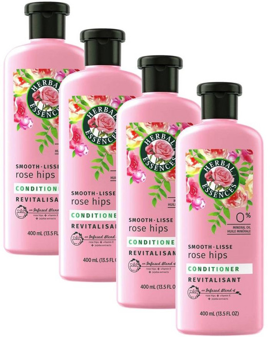 허벌 에센스 로즈 힙 스무스 컨디셔너 Herbal Essences Rose Hips Smooth Conditioner, 4개, 400ml