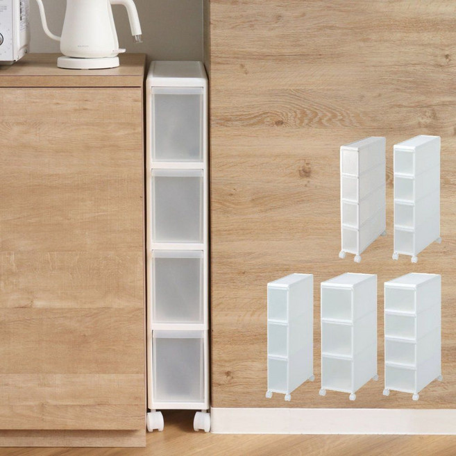 초슬림 틈새 서랍형 일본제 수납장 튼튼한 틈새장 공간활용 140 170, 폭 17cm