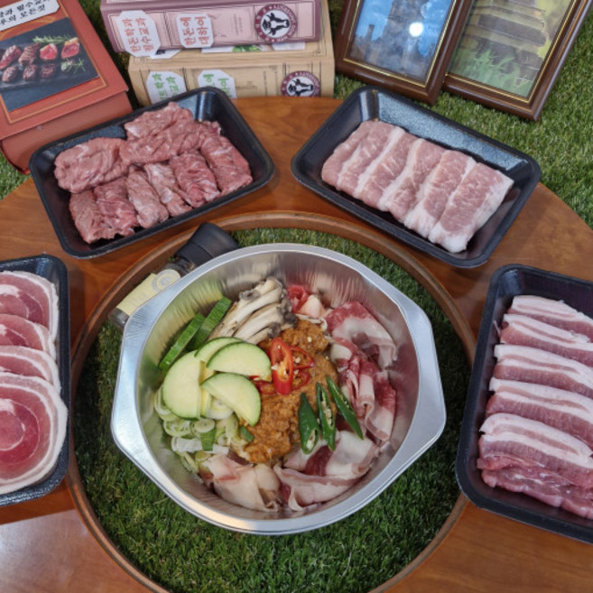 한우대학 구이용 한돈 오마카세 총구성 1.3kg 풍성한 특수부위 홈마카세 삼겹살 300g_돈갈비 200g_가브리살(고소단백) 200g, 1개