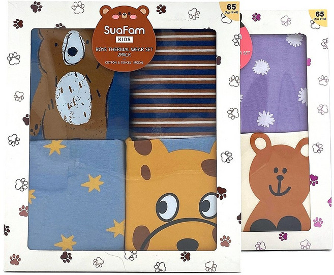 수아팜 아동 면 모달 내의 세트