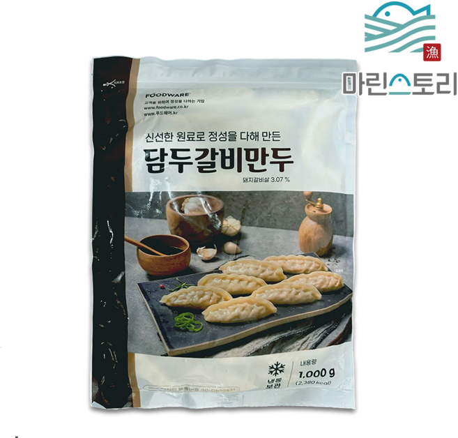 담두 갈비만두 1kg, 2개