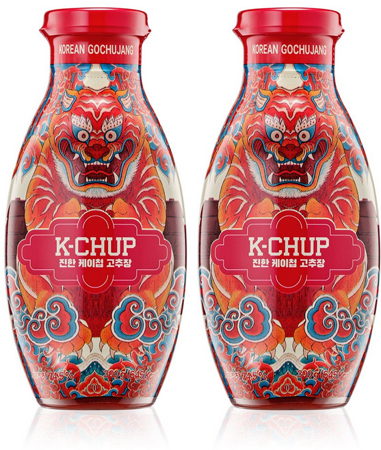 진한 케이첩 고추장 매콤 케이첩 고추장 비건, 300g, 2개