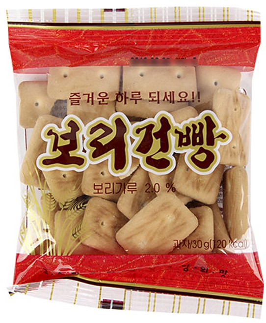 웰링스 금풍제과 보리 건빵 30gx100봉 대용량 업소용 안주 군대 과자 간식 추억 비상식량 간편 스낵, 100개, 30g